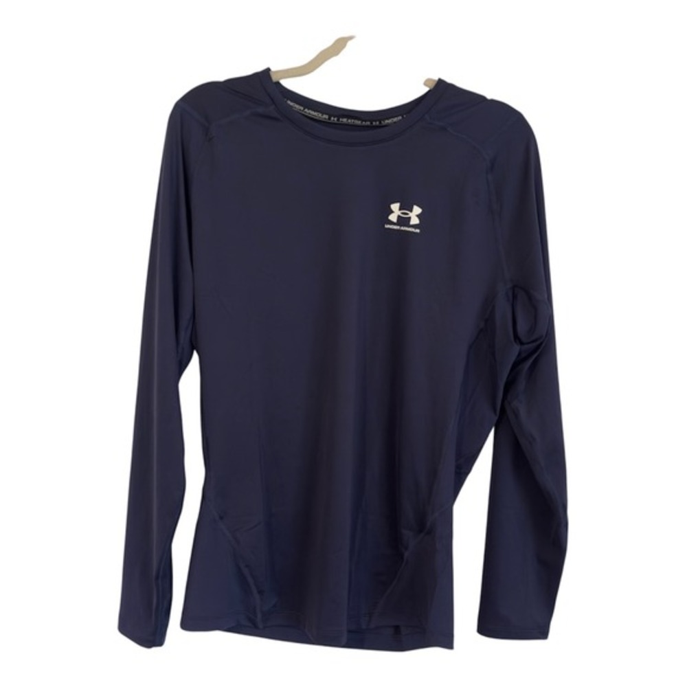 Under Armour HeatGear Armour Compression Long Sleeve Shirt Navy Blue 1361524 2XL